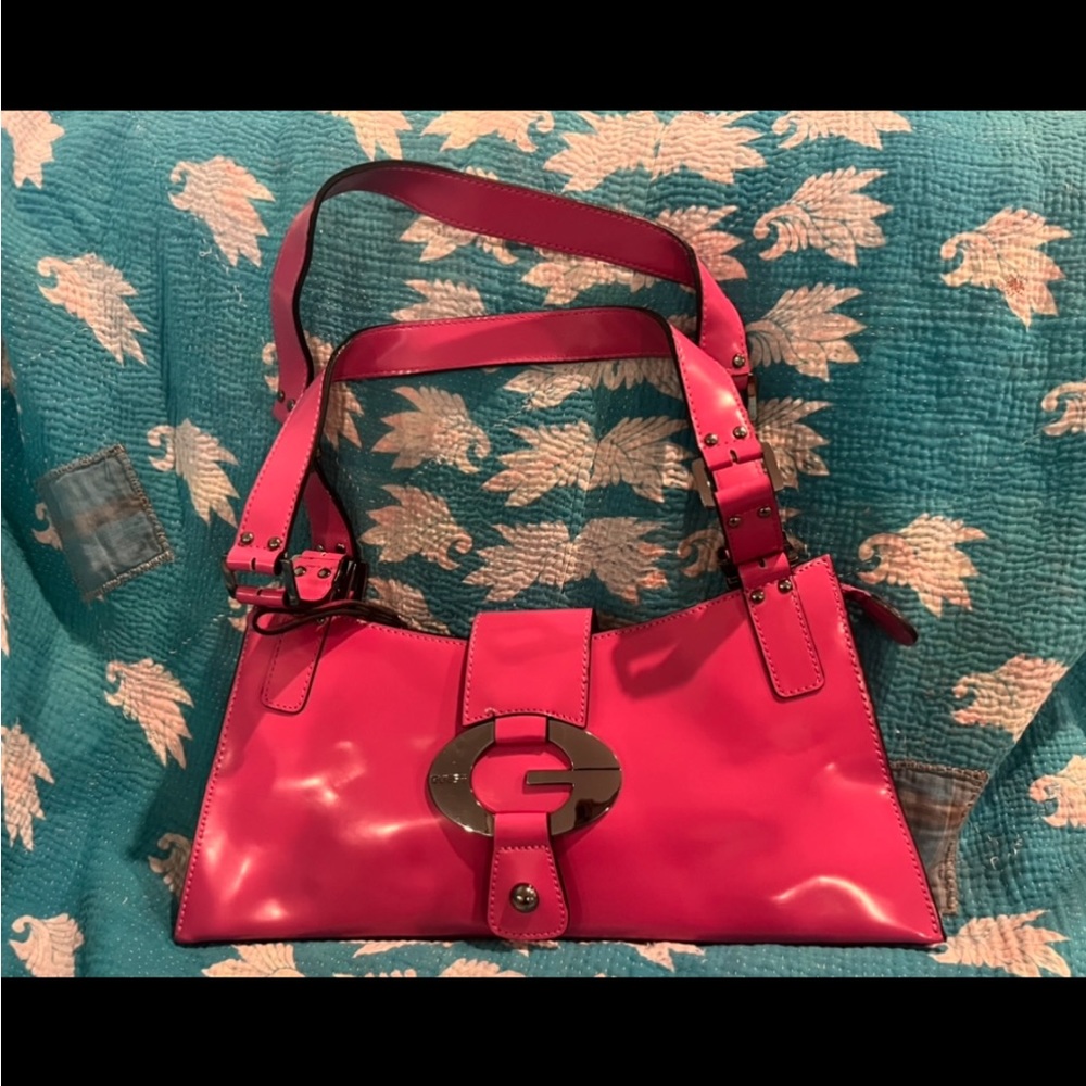 Guess 90’s Hot Pink Faux Patent Leather
Purse/Handbag 12X6